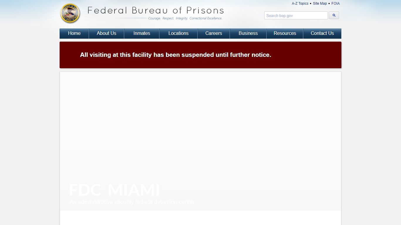 FDC Miami - Federal Bureau of Prisons